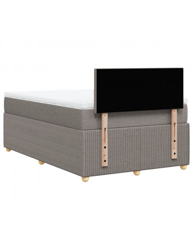 Giroletto a Molle con Materasso Tortora 120x190 cm in Tessuto