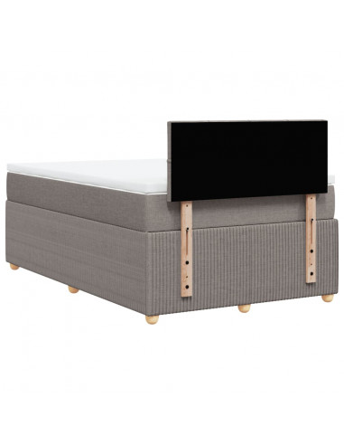 Giroletto a Molle con Materasso Tortora 120x190 cm in Tessuto