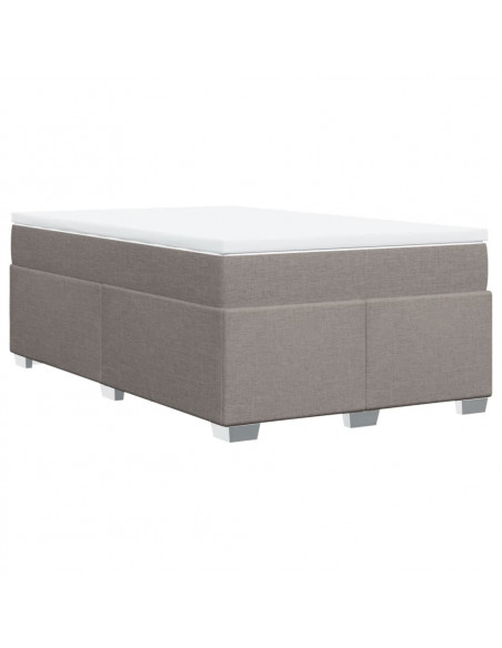Giroletto a Molle con Materasso Tortora 120x190 cm in Tessuto