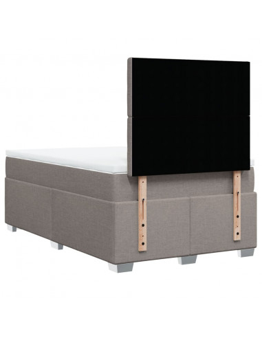 Giroletto a Molle con Materasso Tortora 120x190 cm in Tessuto