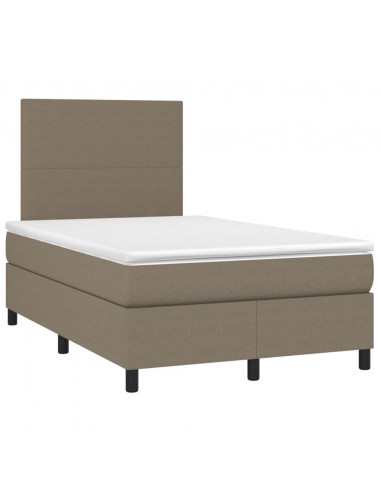 Giroletto a Molle con Materasso Tortora 120x190 cm in Tessuto