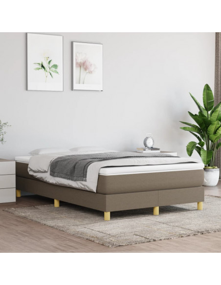 Giroletto a Molle con Materasso Tortora 120x190 cm in Tessuto