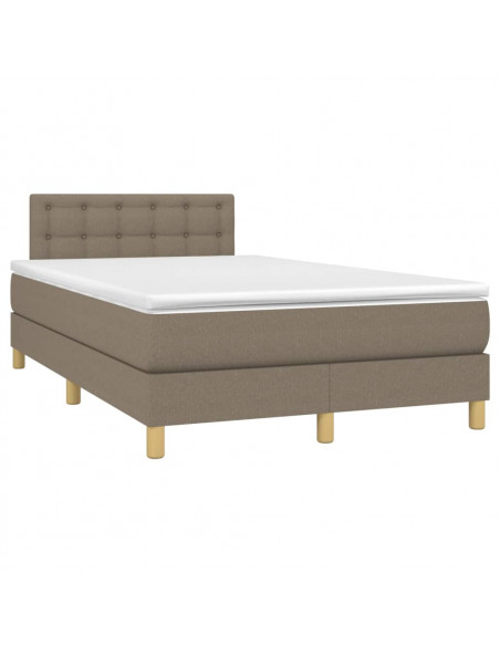 Giroletto a Molle con Materasso Tortora 120x190 cm in Tessuto