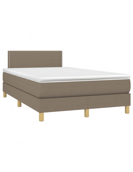 Giroletto a Molle con Materasso Tortora 120x190 cm in Tessuto