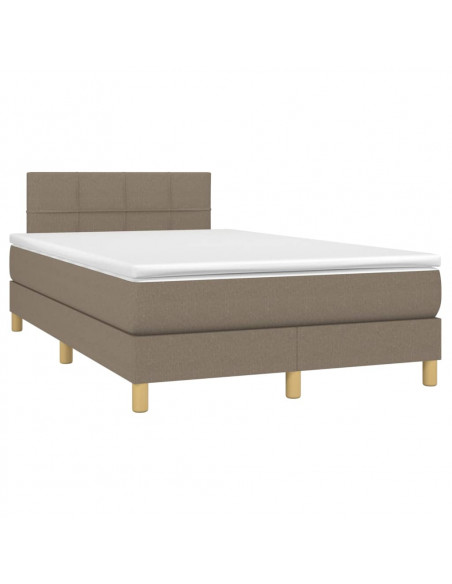 Giroletto a Molle con Materasso Tortora 120x190 cm in Tessuto