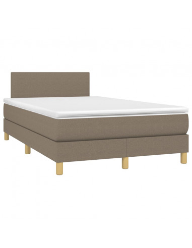 Giroletto a Molle con Materasso Tortora 120x190 cm in Tessuto