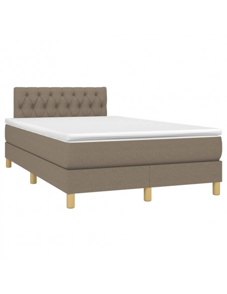 Giroletto a Molle con Materasso Tortora 120x190 cm in Tessuto