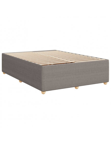 Giroletto a Molle con Materasso Tortora 140x190 cm in Tessuto