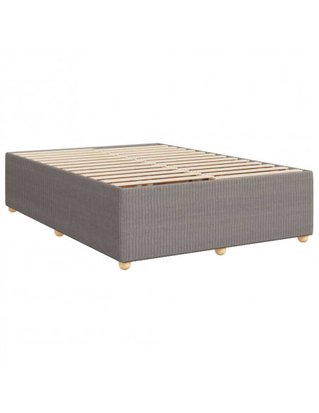 Giroletto a Molle con Materasso Tortora 140x190 cm in Tessuto