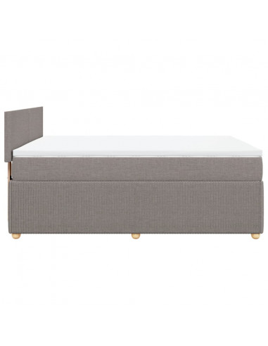 Giroletto a Molle con Materasso Tortora 140x190 cm in Tessuto