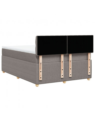 Giroletto a Molle con Materasso Tortora 140x190 cm in Tessuto