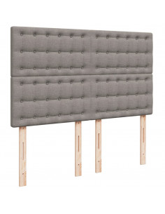 Giroletto a Molle con Materasso Tortora 140x200 cm in Tessuto 2