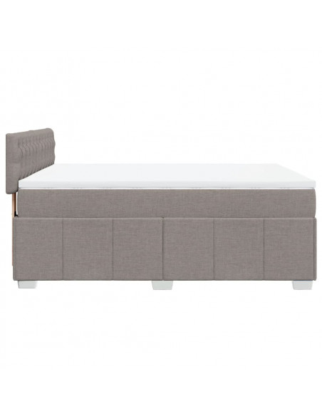 Giroletto a Molle con Materasso Tortora 140x200 cm in Tessuto