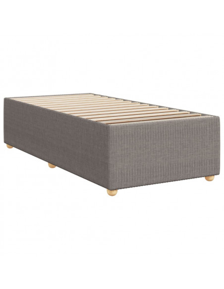 Giroletto a Molle con Materasso Tortora 90x190 cm in Tessuto