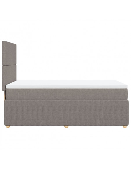 Giroletto a Molle con Materasso Tortora 90x190 cm in Tessuto