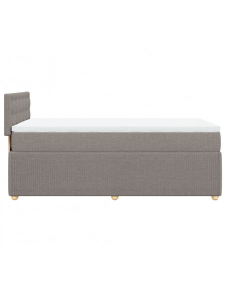 Giroletto a Molle con Materasso Tortora 90x200 cm inTessuto