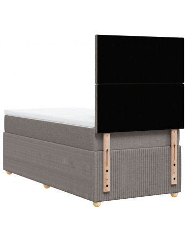 Giroletto a Molle con Materasso Tortora 90x200 cm inTessuto