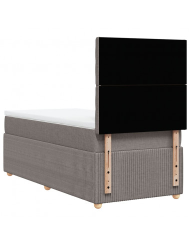 Giroletto a Molle con Materasso Tortora 90x200 cm inTessuto