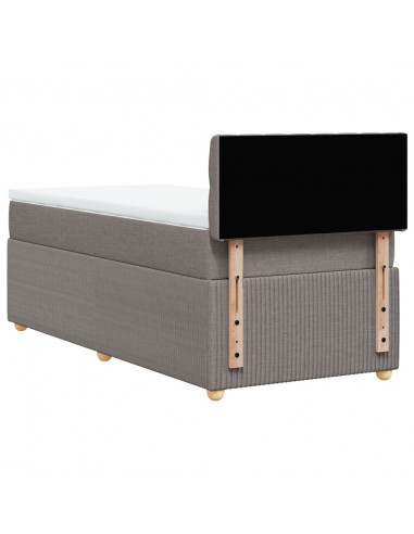 Giroletto a Molle con Materasso Tortora 90x200 cm inTessuto