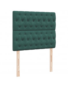 Giroletto a Molle con Materasso Verde Scuro 120x190 cm Velluto 2