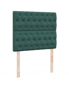 Giroletto a Molle con Materasso Verde Scuro 120x200 cm Velluto 2