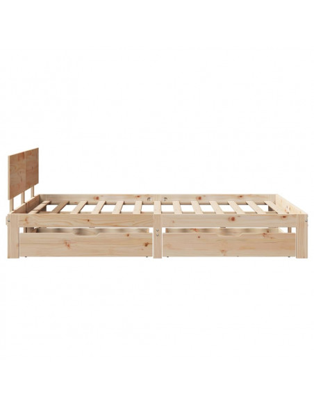Giroletto con Cassetti 120x200 cm in Legno Massello di Pino
