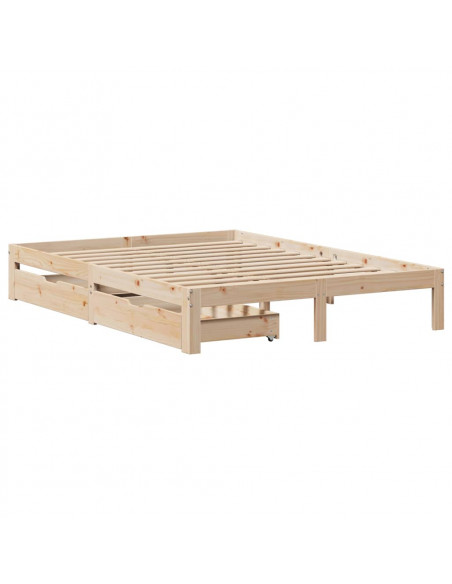 Giroletto con Cassetti 120x200 cm in Legno Massello di Pino