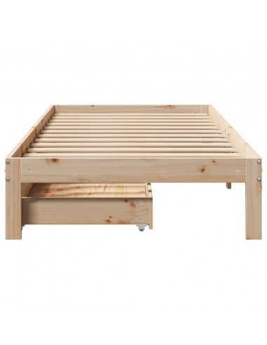 Giroletto con Cassetti 75x190 cm in Legno Massello di Pino