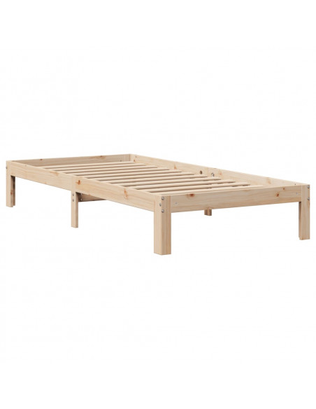 Giroletto con Cassetti 90x200 cm in Legno Massello di Pino