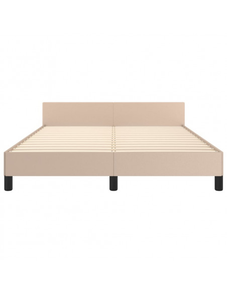 Giroletto con Testiera Cappuccino 140x190 cm in Similpelle