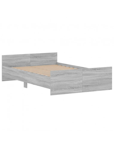 Giroletto con Testiera e Pediera Grigio Sonoma 120x190 cm