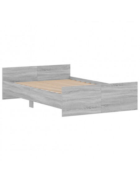 Giroletto con Testiera e Pediera Grigio Sonoma 120x190 cm