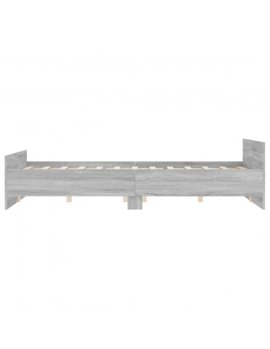 Giroletto con Testiera e Pediera Grigio Sonoma 120x190 cm