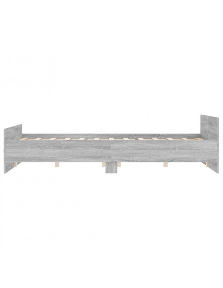 Giroletto con Testiera e Pediera Grigio Sonoma 120x190 cm
