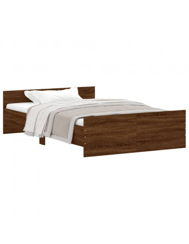 Giroletto con Testiera e Pediera Rovere Marrone 120x190 cm