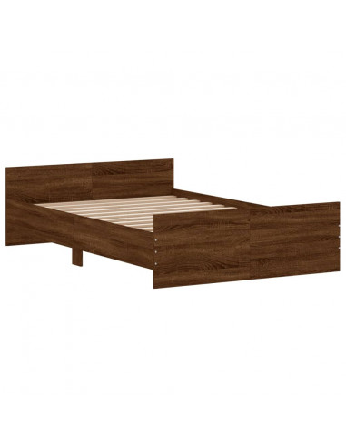 Giroletto con Testiera e Pediera Rovere Marrone 120x190 cm