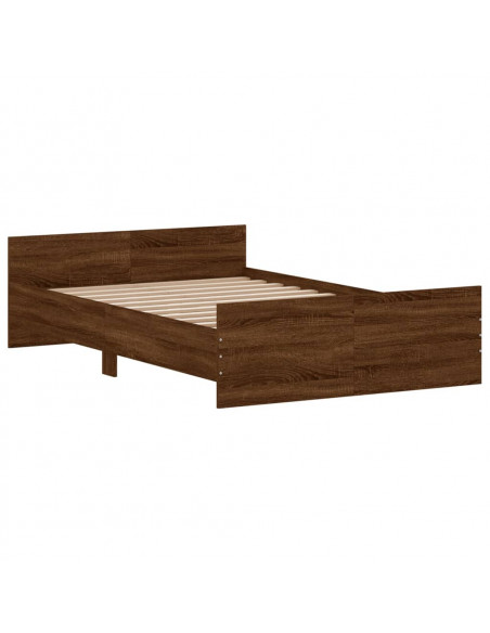 Giroletto con Testiera e Pediera Rovere Marrone 120x190 cm