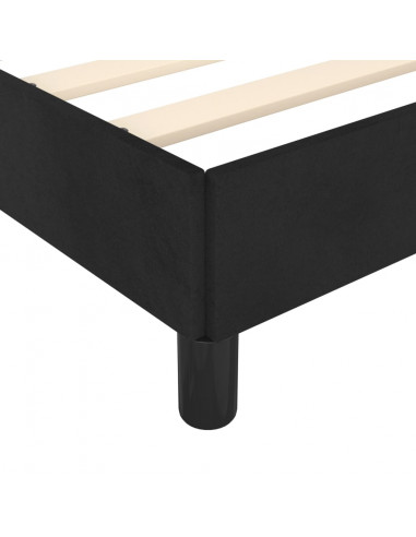 Giroletto con Testiera Nero 80x200 cm in Velluto