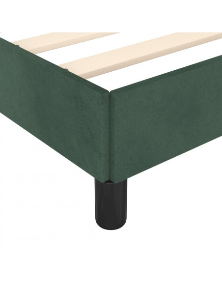 Giroletto con Testiera Verde Scuro 80x200 cm in Velluto