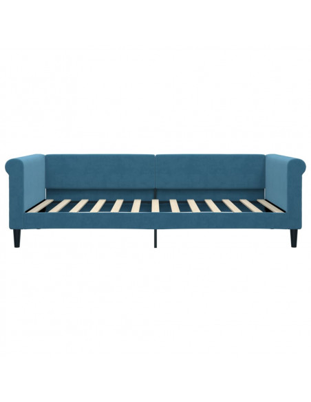 Letto da Giorno Blu 100x200 cm in Velluto