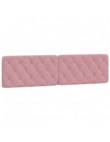 Letto con Materasso Rosa 200x200 cm in Velluto
