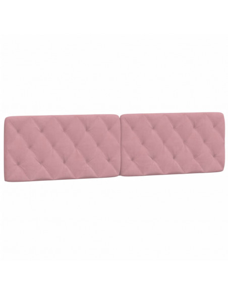 Letto con Materasso Rosa 200x200 cm in Velluto
