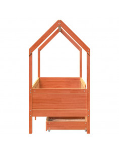 Giroletto per Bambini con Cassetti 80x170cm Legno Massello Pino 2