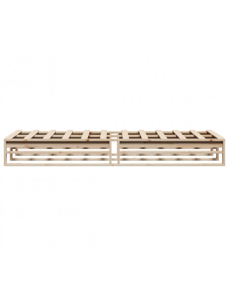 Giroletto senza Materasso 100x200 cm in Legno Massello di Pino