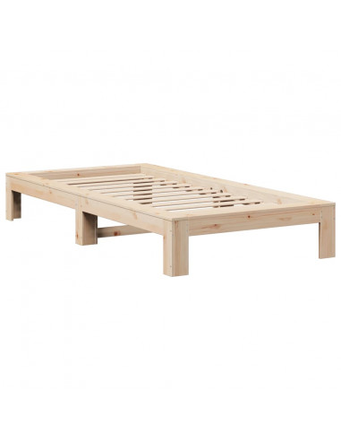 Giroletto senza Materasso 100x200 cm in Legno Massello di Pino