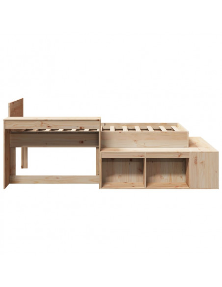 Giroletto senza Materasso 90x200 cm in Legno Massello di Pino