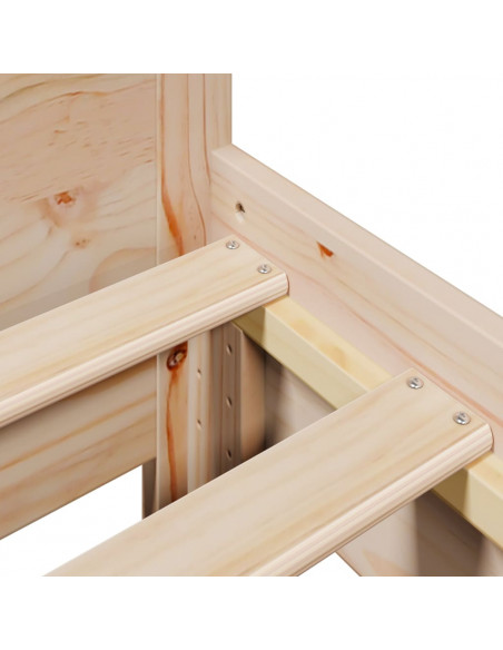 Giroletto senza Materasso 90x200 cm in Legno Massello di Pino