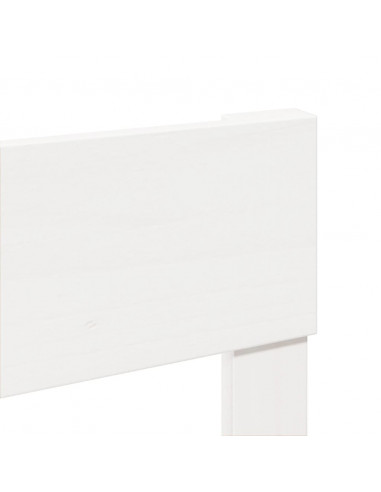 Giroletto senza Materasso Bianco 100x200 cm Legno Massello Pino