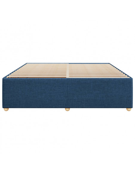 Giroletto senza Materasso Blu 200x200 cm in Tessuto