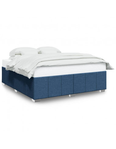 Giroletto senza Materasso Blu 200x200 cm in Tessuto